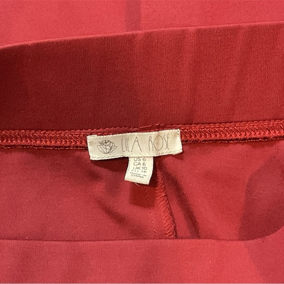 LILA ROSE SIZE 6 DEEP RED PENCIL SKIRT VERY GENTLY WORN - Picture 3 of 4